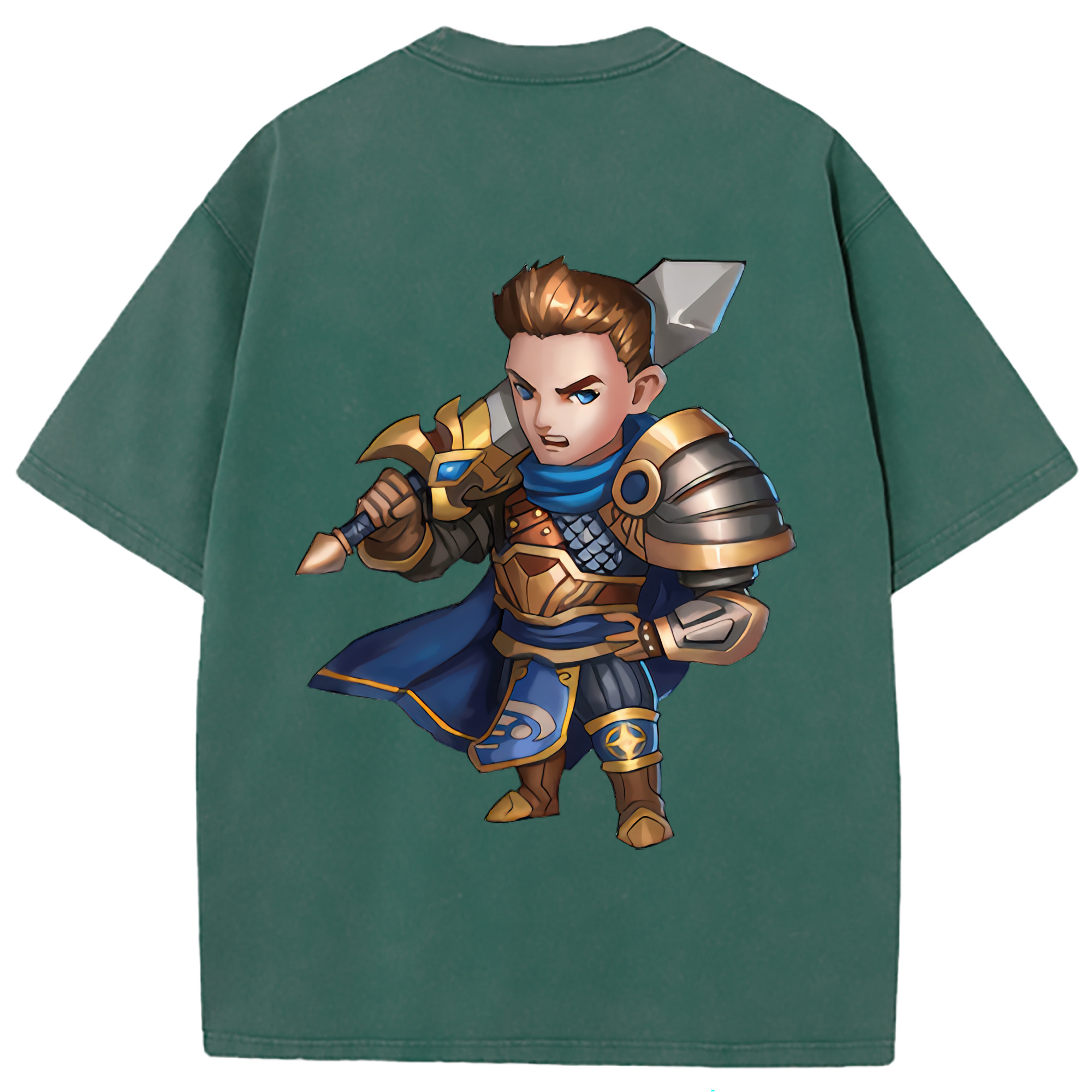 （画像用） リーグ・オブ・レジェンド League of Legends LOL 綿100% ヴィンテージ風 半袖Tシャツ（背面プリント）